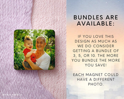 Grandpa Magnet Custom Personalized Gift Souvenir Present. Bundles are available