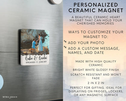 Engagement Magnet Custom Personalized Gift Souvenir Present. Infographic