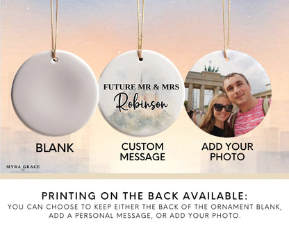 Germany Engagement Ornament Custom Gift Souvenir Bauble Present. Add your photo. Photo ornament