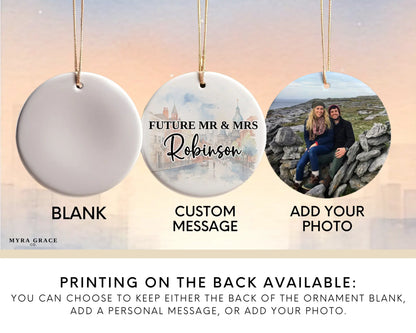 Ireland Engagement Ornament Custom Gift Souvenir Bauble Present. Add your photo. Photo ornament