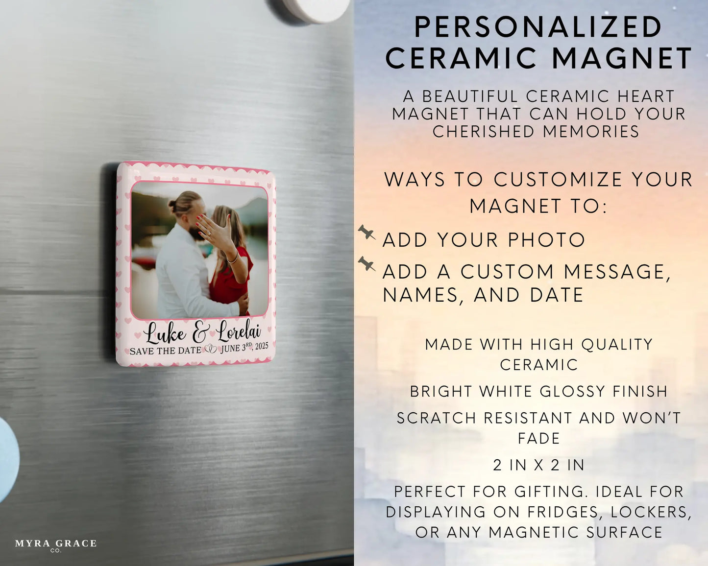 Save the Date Magnet Custom Personalized Gift Souvenir Present. Infographic