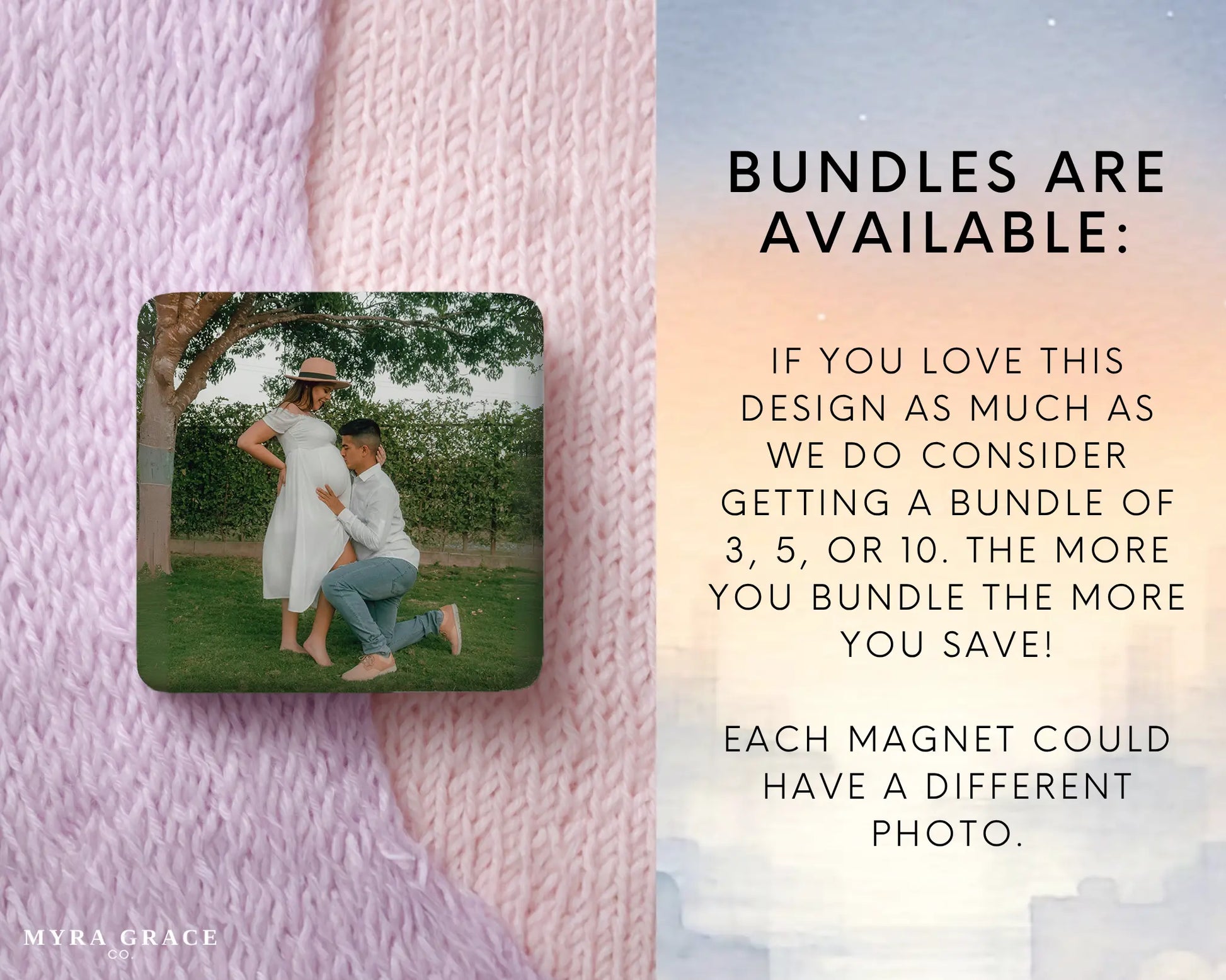 Pregnancy Magnet Custom Personalized Gift Souvenir Present. Bundles are available