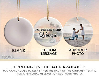 Mexico Engagement Ornament Custom Gift Souvenir Bauble Present. Photo ornament. Add your photo