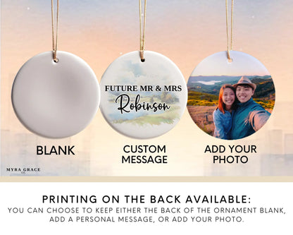 New Zealand Engagement Ornament Custom Gift Souvenir Bauble Present. Photo ornament. Add your photo