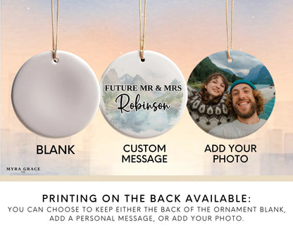 Norway Engagement Ornament Custom Gift Souvenir Bauble Present. Photo ornament. Add your photo
