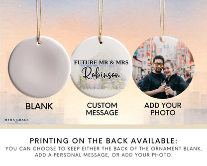 Tokyo Engagement Ornament Custom Gift Souvenir Bauble Present. Add photo. Photo ornament