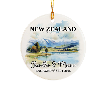 New Zealand Engagement Ornament Custom Gift Souvenir Bauble Present