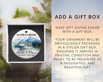 Alaska Cruise Engagement Ornament Gift Souvenir Bauble. Add gift box