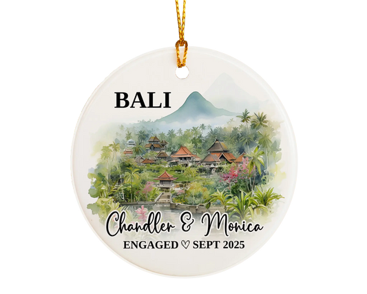 Bali Engagement Ornament Custom Gift Souvenir Bauble Present