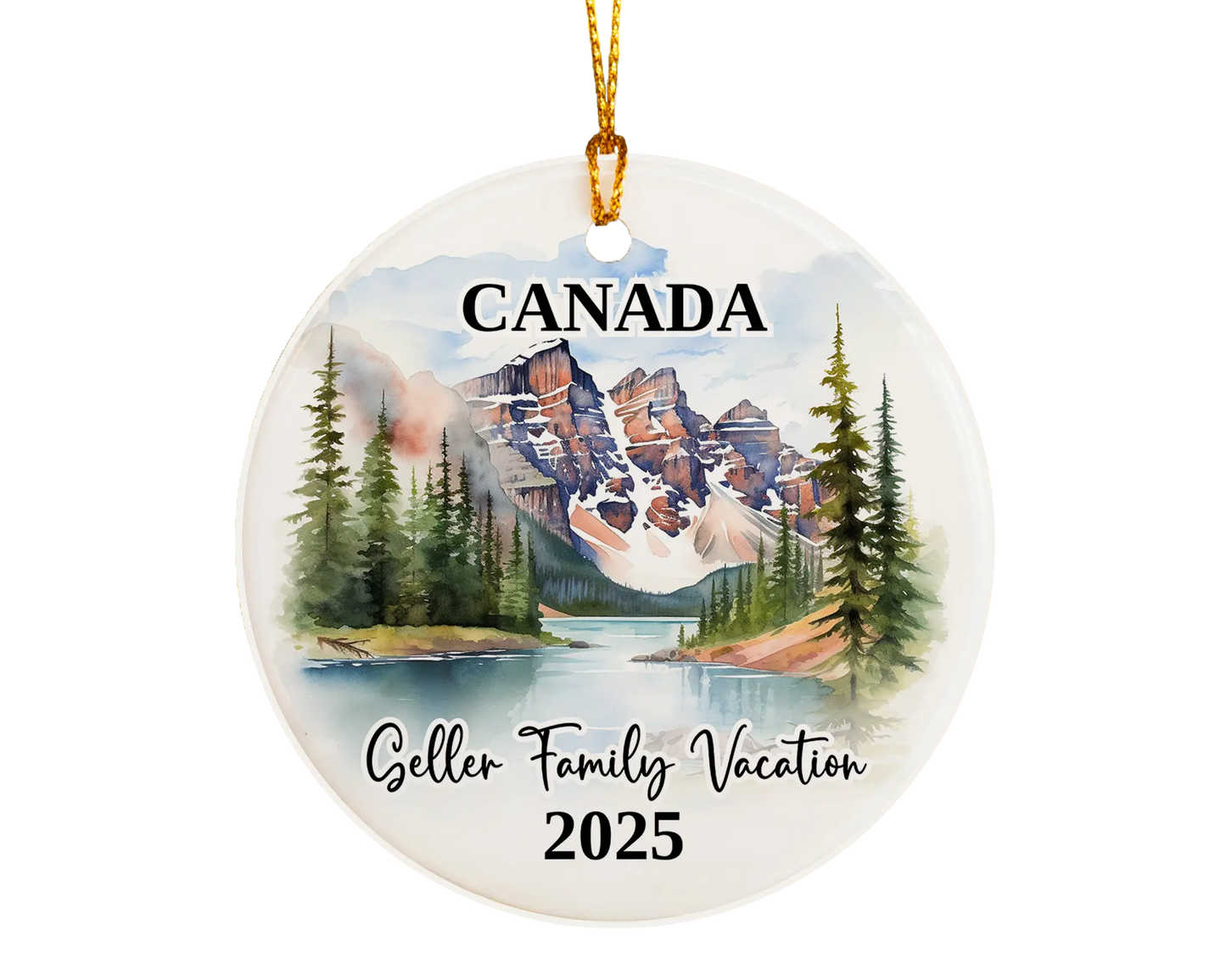 Canada Vacation Custom Ornament, Canada Bauble