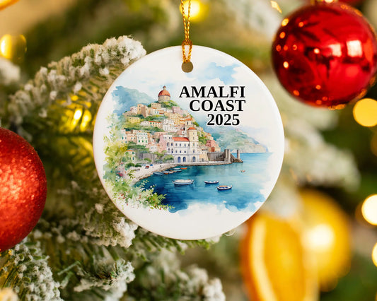 Amalfi Coast Ornament, Italy Bauble