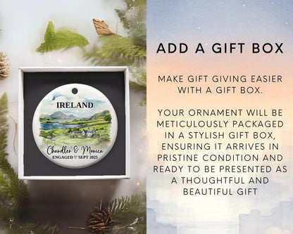 Ireland Engagement Custom Ornament, Ireland Bauble
