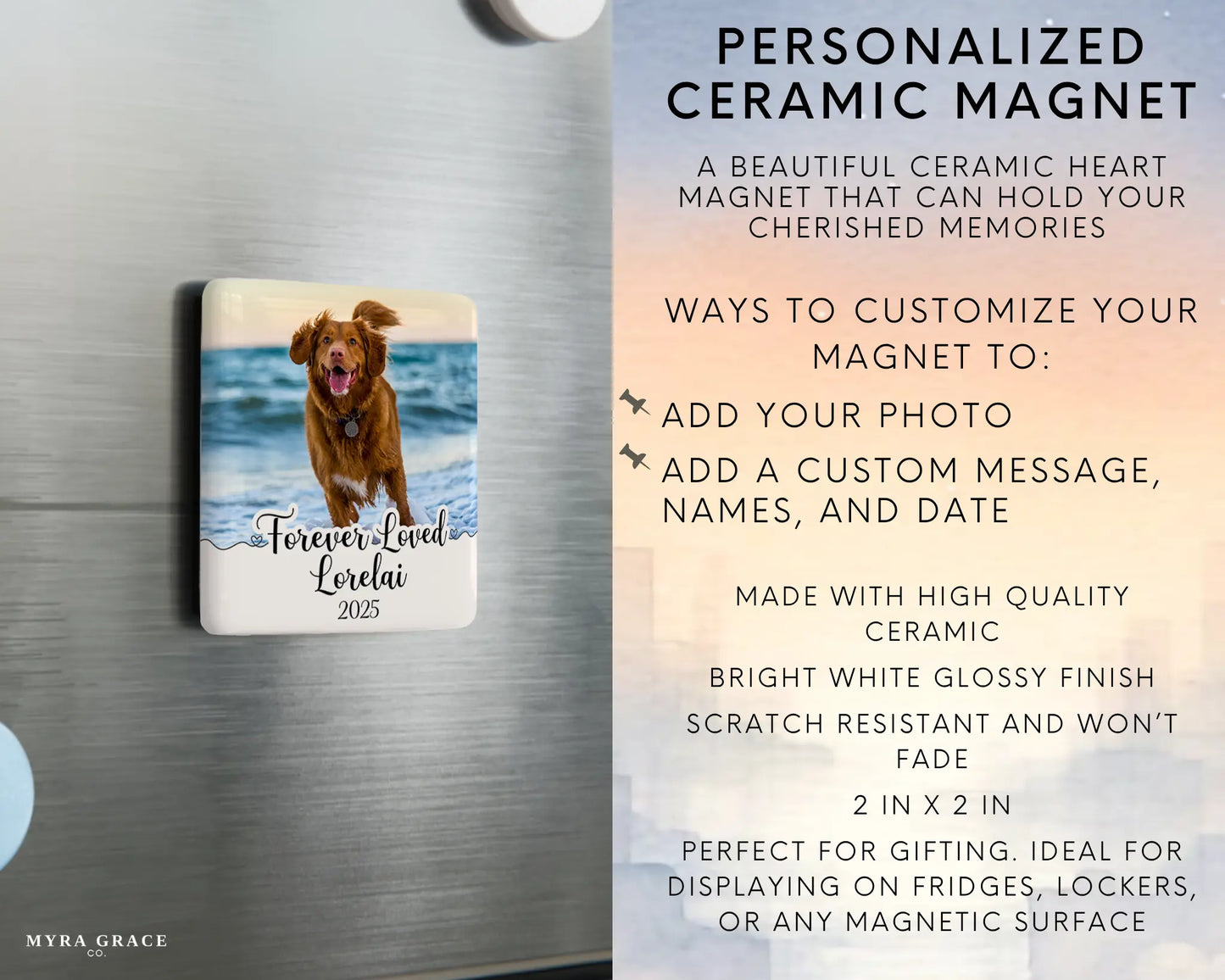 Dog Magnet Custom Personalized Gift Souvenir Present. Infographic