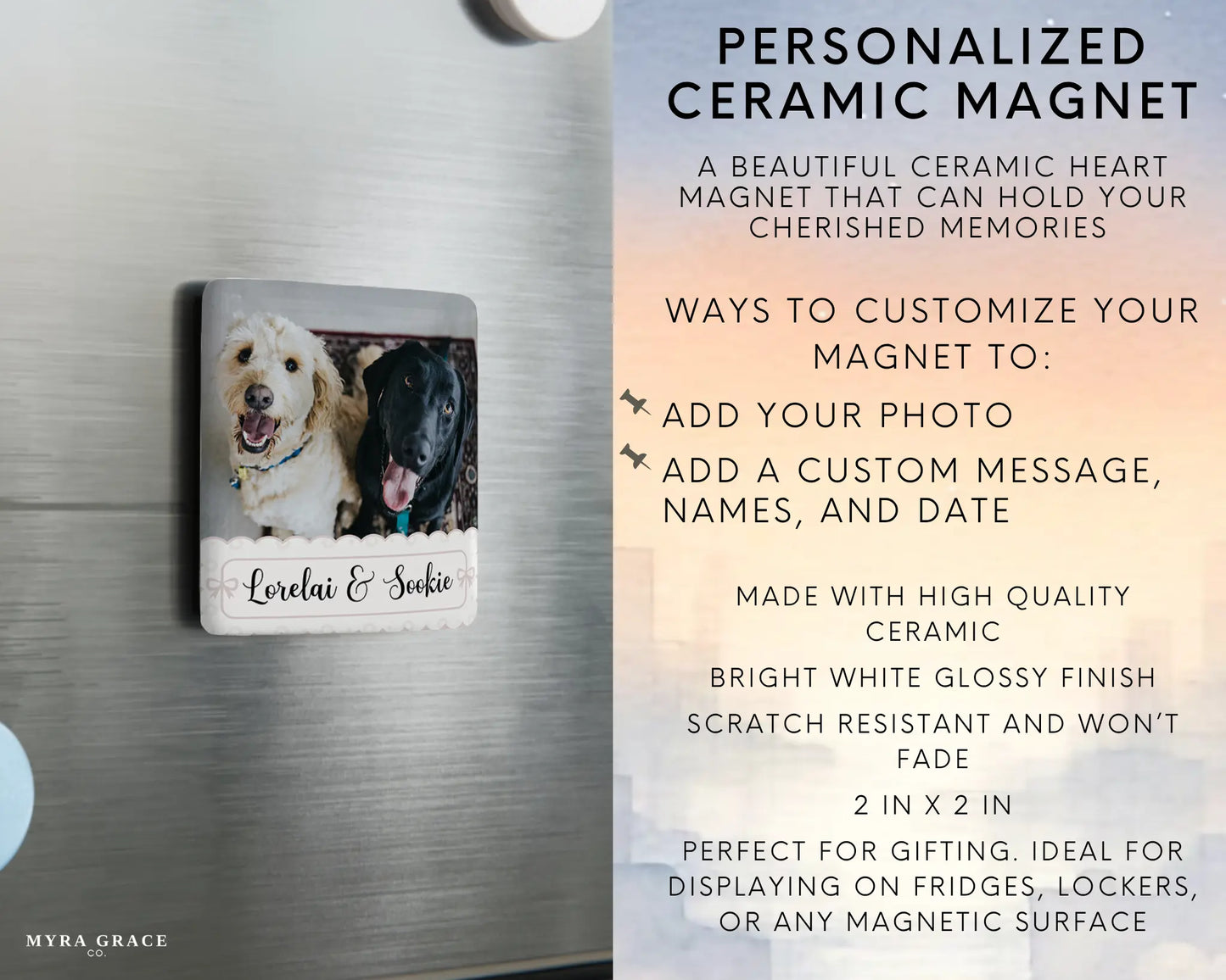 Dog Magnet Custom Personalized Gift Souvenir Present. Infographic