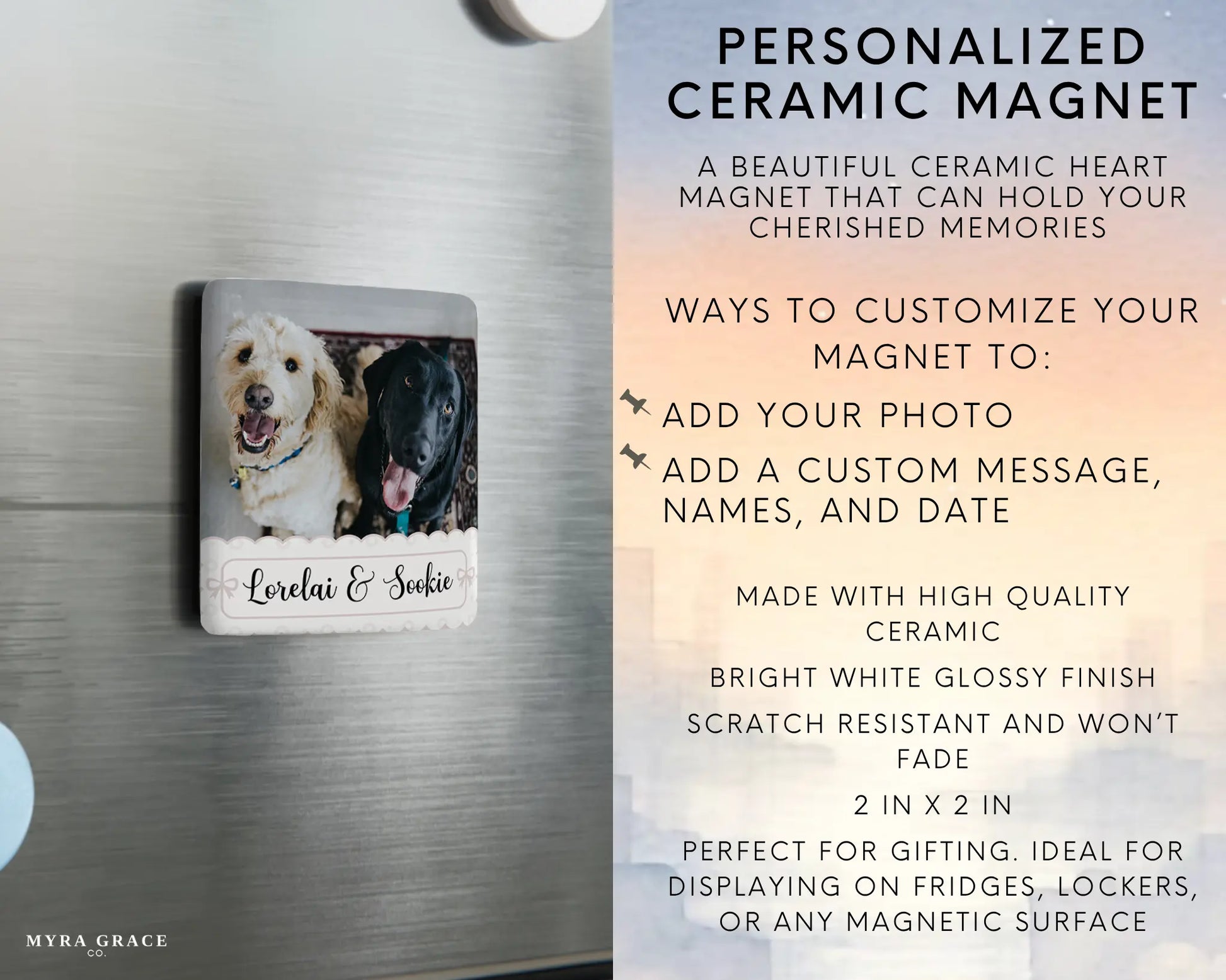 Dog Magnet Custom Personalized Gift Souvenir Present. Infographic