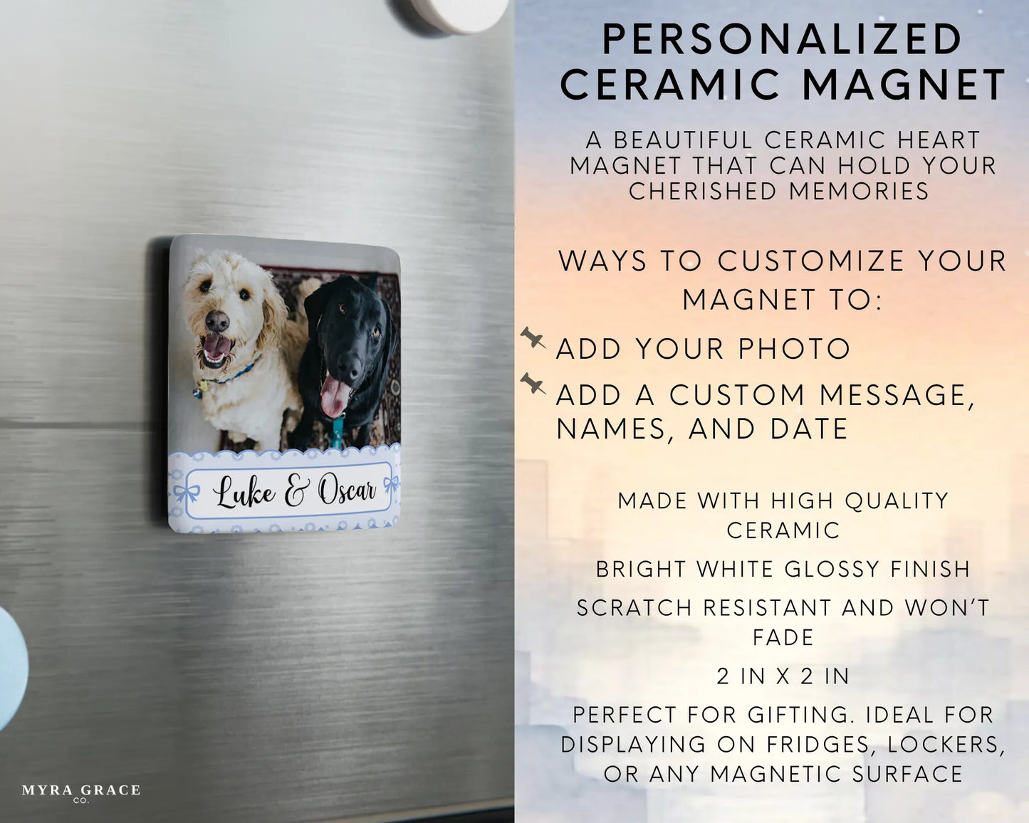 Dog Magnet Custom Personalized Gift Souvenir Present. Infographic