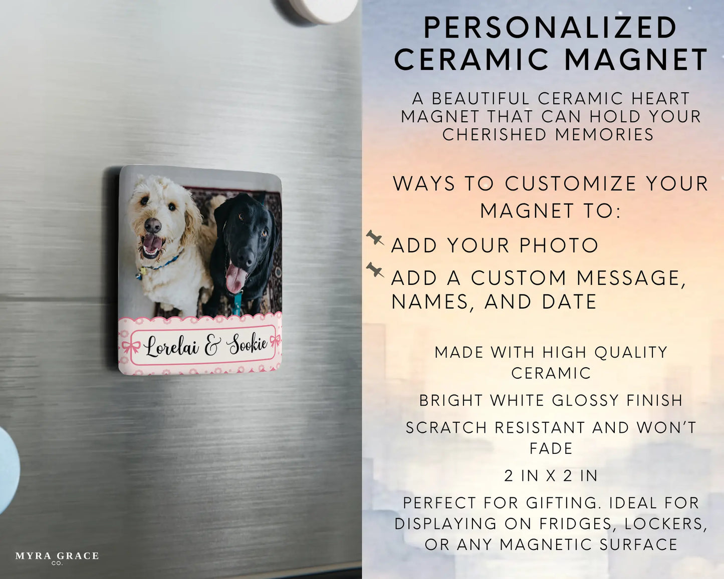 Dog Magnet Custom Personalized Gift Souvenir Present. Infographic