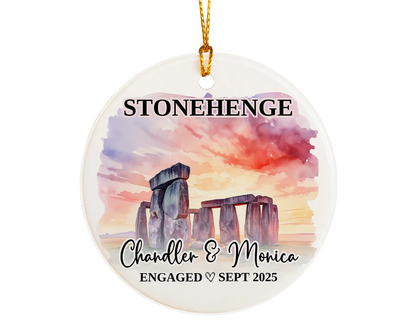Stonehenge Engagement Ornament Custom Gift Souvenir Bauble Present