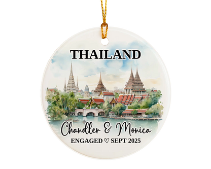 Thailand Engagement Ornament Custom Gift Souvenir Bauble Present