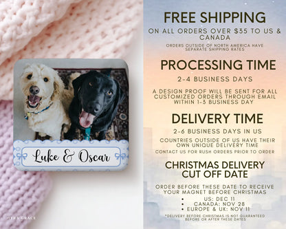 Dog Magnet Custom Personalized Gift Souvenir Present. Free shipping