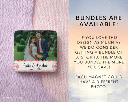 Wedding Magnet Custom Personalized Gift Souvenir Present. Bundles are available