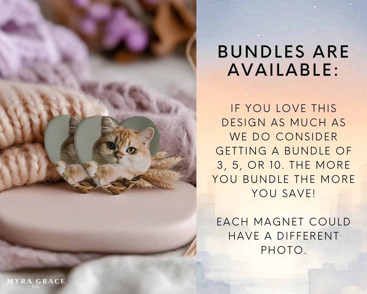 Custom Cat Photo Magnet
