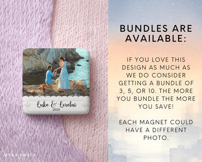 Engagement Magnet Custom Personalized Gift Souvenir Present. Bundles are available