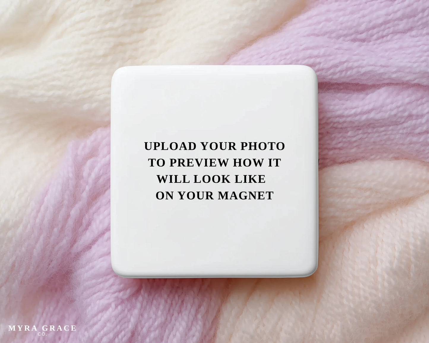 Custom Newborn Photo Magnet, Baby Girl